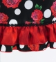 Flamenco Apron and Shawl Set / Roses & Dots / Black&Red / JPA-7