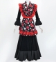 Flamenco Apron and Shawl Set / Roses & Dots / Black&Red / JPA-7