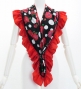 Flamenco Apron and Shawl Set / Roses & Dots / Black&Red / JPA-7