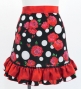Flamenco Apron and Shawl Set / Roses & Dots / Black&Red / JPA-7