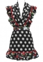 Flamenco Apron and Shawl Set / Polka Dots / Black / JPA-8