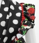 Flamenco Apron and Shawl Set / Polka Dots / Black / JPA-8