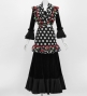 Flamenco Apron and Shawl Set / Polka Dots / Black / JPA-8