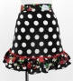 Flamenco Apron and Shawl Set / Polka Dots / Black / JPA-8