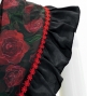 Flamenco Apron and Shawl Set / Roses / Black / JPA-9