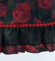 Flamenco Apron and Shawl Set / Roses / Black / JPA-9