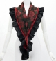 Flamenco Apron and Shawl Set / Roses / Black / JPA-9
