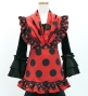 Kids Flamenco Apron and Shawl Set / Polka Dots / Red & Black / JPAp-1