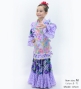 Kids Flamenco Apron and Shawl Set / Floral / Lavender & Pink / JPAp-13