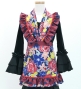 Kids Flamenco Apron and Shawl Set / Roses / Blue / JPAp-14