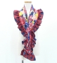 Kids Flamenco Apron and Shawl Set / Roses / Blue / JPAp-14