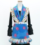 Kids Flamenco Apron and Shawl Set / Polka Dots / Light Blue / JPAp-15