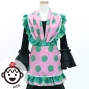 Kids Flamenco Apron and Shawl Set / Polka Dots / Light Pink & Turquoise Blue / JPAp-16