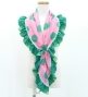 Kids Flamenco Apron and Shawl Set / Polka Dots / Light Pink & Turquoise Blue / JPAp-16