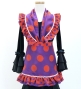 Kids Flamenco Apron and Shawl Set / Polka Dots / Purple & Orange / JPAp-2