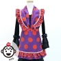 Kids Flamenco Apron and Shawl Set / Polka Dots / Purple & Orange / JPAp-2