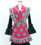 Kids Flamenco Apron and Shawl Set / Polka Dots / Pink & Turquoise Blue / JPAp-3