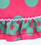 Kids Flamenco Apron and Shawl Set / Polka Dots / Pink & Turquoise Blue / JPAp-3
