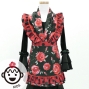 Kids Flamenco Apron and Shawl Set / Rose / Black & Red / JPAp-4