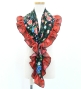 Kids Flamenco Apron and Shawl Set / Floral / Black & Red / JPAp-5