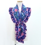 Kids Flamenco Apron and Shawl Set / Floral / Blue / JPAp-7