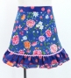 Kids Flamenco Apron and Shawl Set / Floral / Blue / JPAp-7