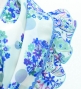 Kids Flamenco Apron and Shawl Set / Floral & Dots / Blue & White / JPAp-9