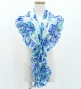 Kids Flamenco Apron and Shawl Set / Floral & Dots / Blue & White / JPAp-9