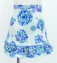 Kids Flamenco Apron and Shawl Set / Floral & Dots / Blue & White / JPAp-9