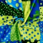 Flamenco Fabric / Dots & Patchwork Style / JKF-195-GRBL
