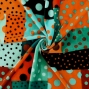 Flamenco Fabric / Dots & Patchwork Style / JKF-195-ORTBL