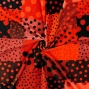 Flamenco Fabric / Dots & Patchwork Style / JKF-195-RDBK