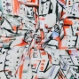 Flamenco Fabric / Townscape Pattern / JKF-197-RD