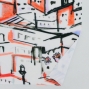 Flamenco Fabric / Townscape Pattern / JKF-197-RD