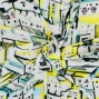 Flamenco Fabric / Townscape Pattern / JKF-197-YE