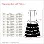 Flared Flamenco Skirt with 5 Layer Frills / Velvet & Shantung / Model Odalis / Blue / G2431bl