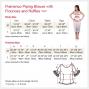 Flamenco Blouse & Skirt with Lace Flounces and Ruffles / Two-piece / Red / G1784r