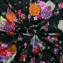 Japan Fabric / Chrysanthemum, Plum Blossom & Cherry Blossom / JWA-005-BK
